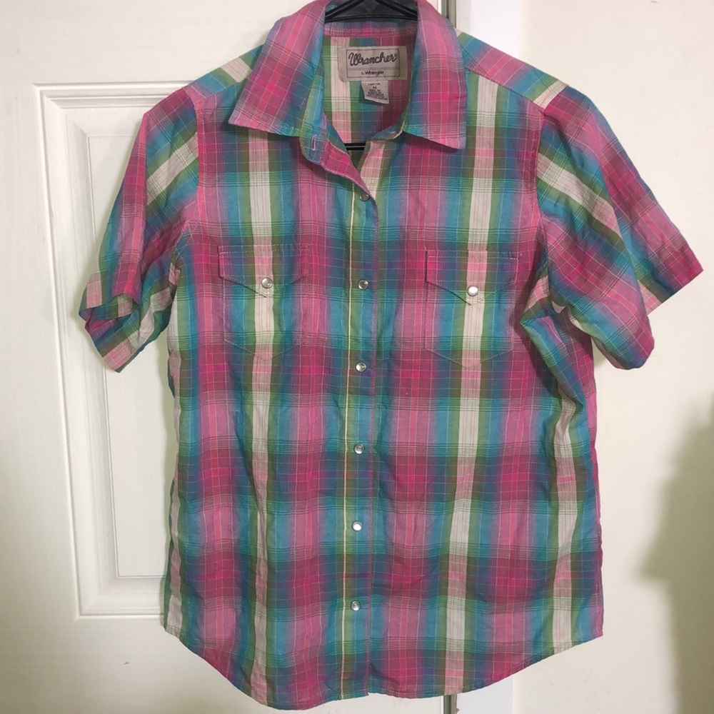 Wrangler pink button down flannel (great for showing)